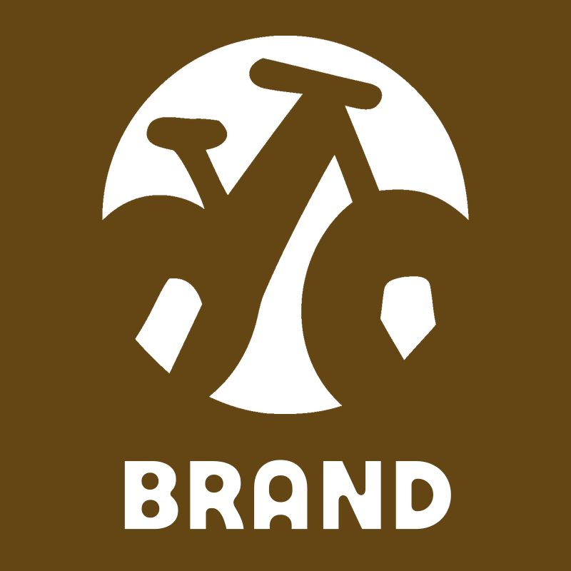Negative Space Bicycle Circle Badge preview