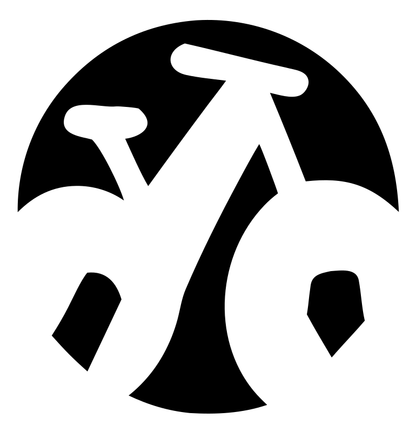 Negative Space Bicycle Circle Badge