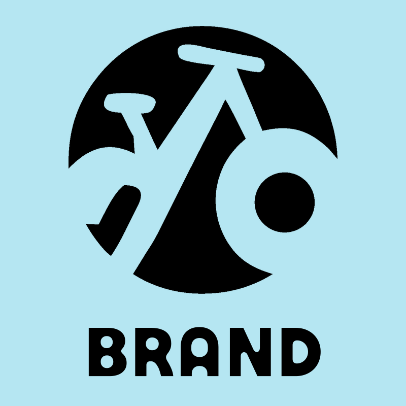 Negative Space Bicycle Circle Badge preview