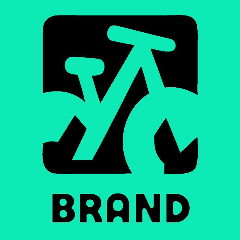 Negative Space Bicycle Frame Badge preview