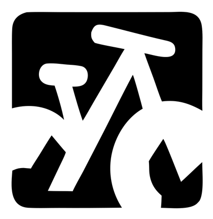 Negative Space Bicycle Frame Badge