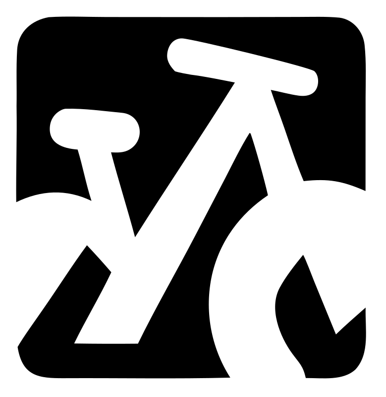 Negative Space Bicycle Frame Badge