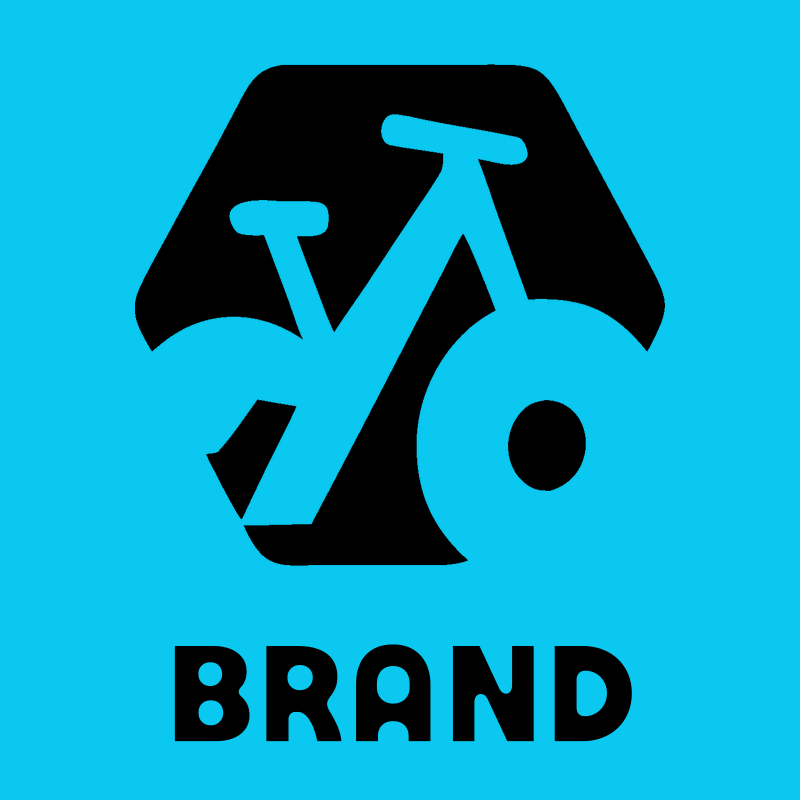 Negative Space Bicycle Hexagon Badge preview