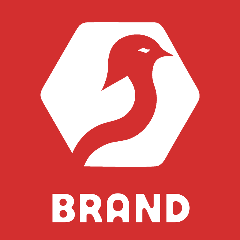 Negative Space Bird Hexagon Badge preview