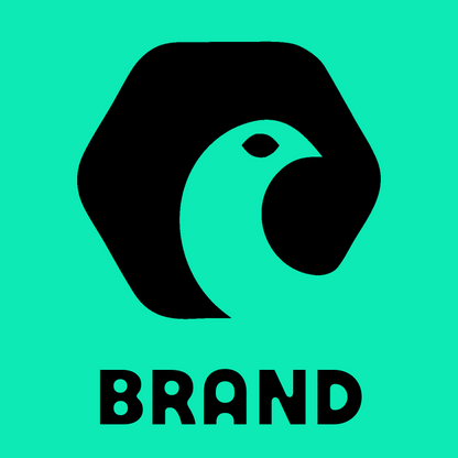 Negative Space Bird Hexagon Badge preview