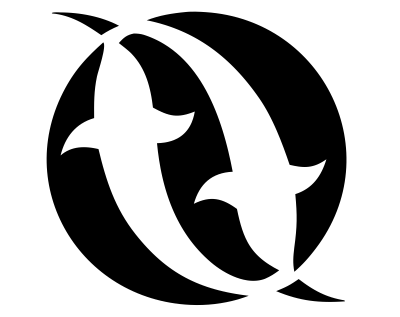 Negative Space Birds Circle Logo