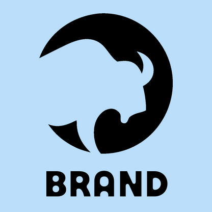 Negative Space Bison Circle Badge preview