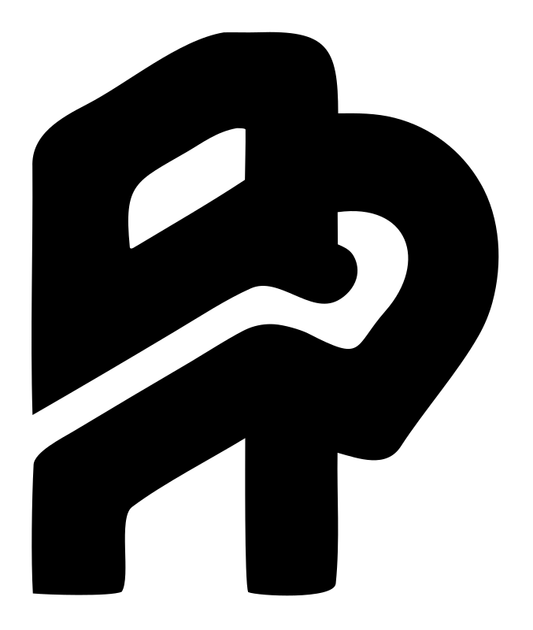 Negative Space Bison Letter Mark