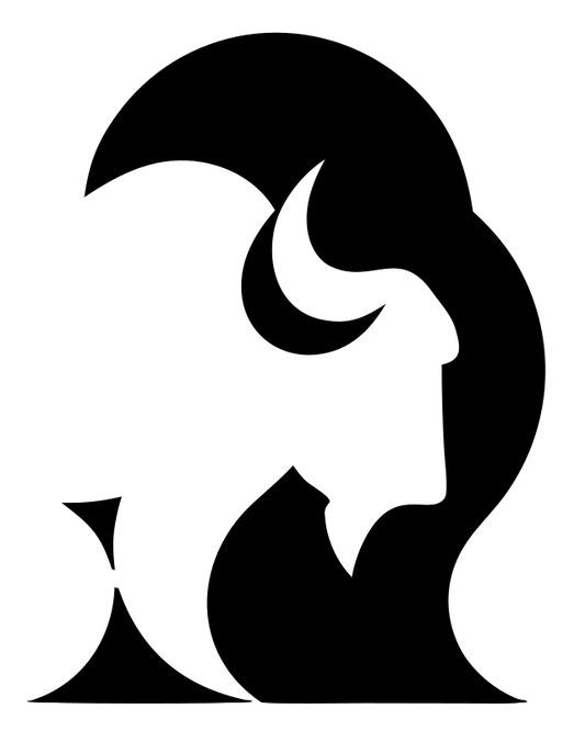 Negative Space Bison Profile Crest