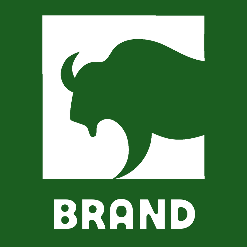 Negative Space Bison Square Badge preview