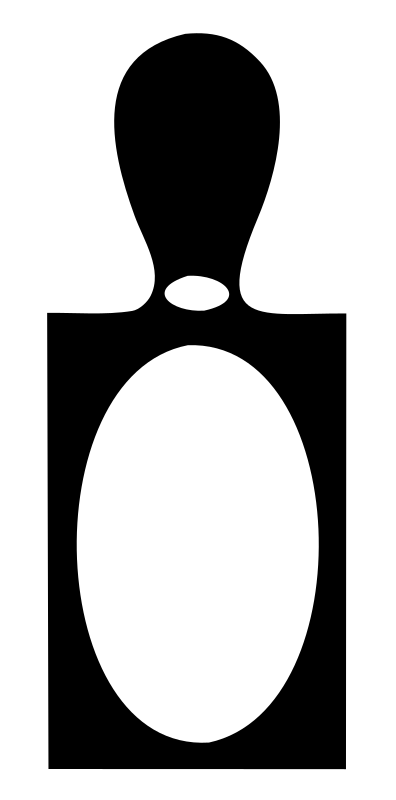 Negative Space Bowling Pin Icon