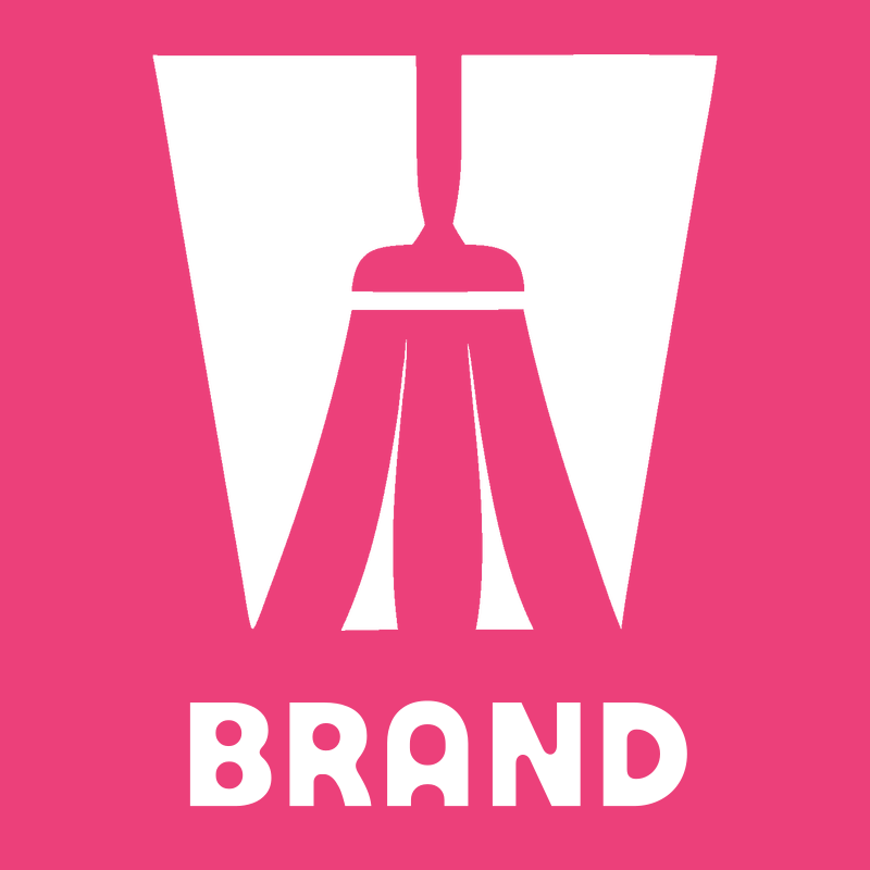 Negative Space Broom Letter Logo preview