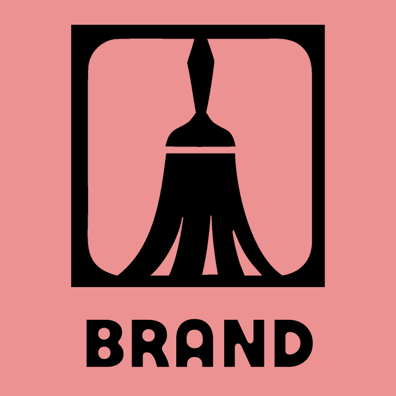 Negative Space Broom Square Badge preview