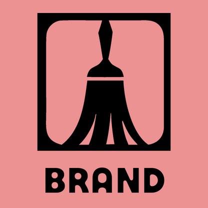Negative Space Broom Square Badge preview