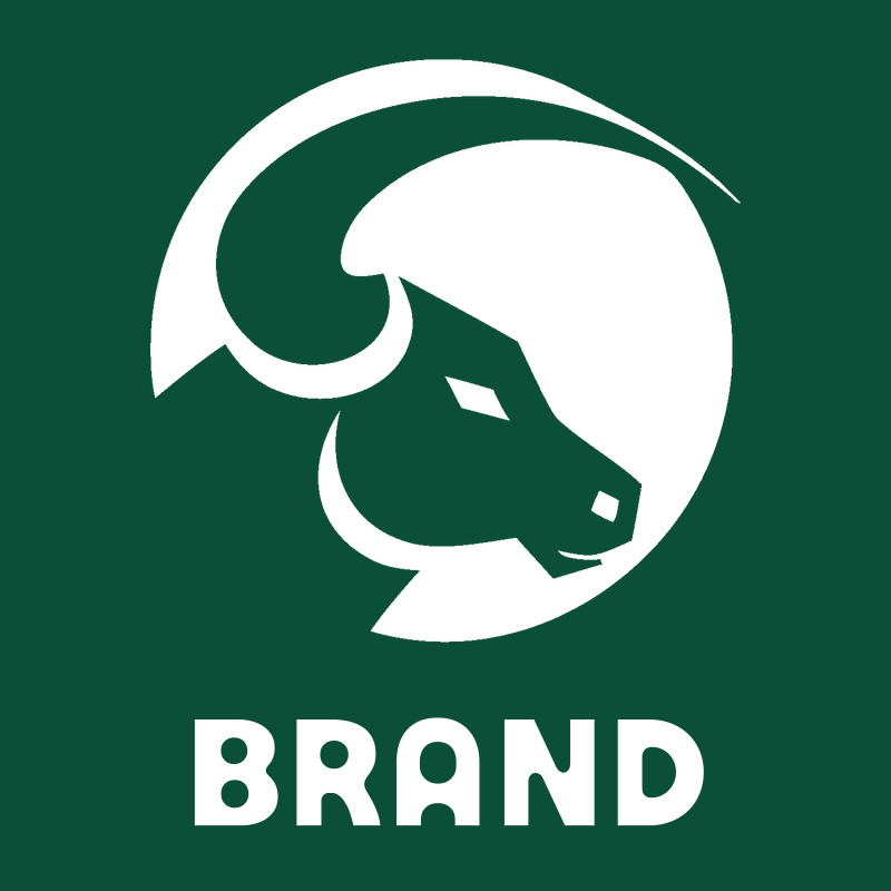 Negative Space Bull Circle Logo preview