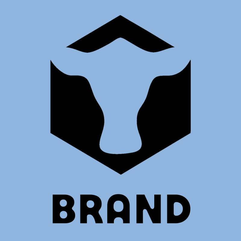 Negative Space Bull Hexagon Badge preview