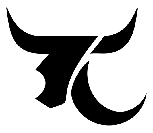 Negative Space Bull Horns Emblem