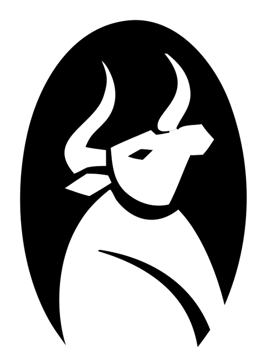 Negative Space Bull Oval Badge