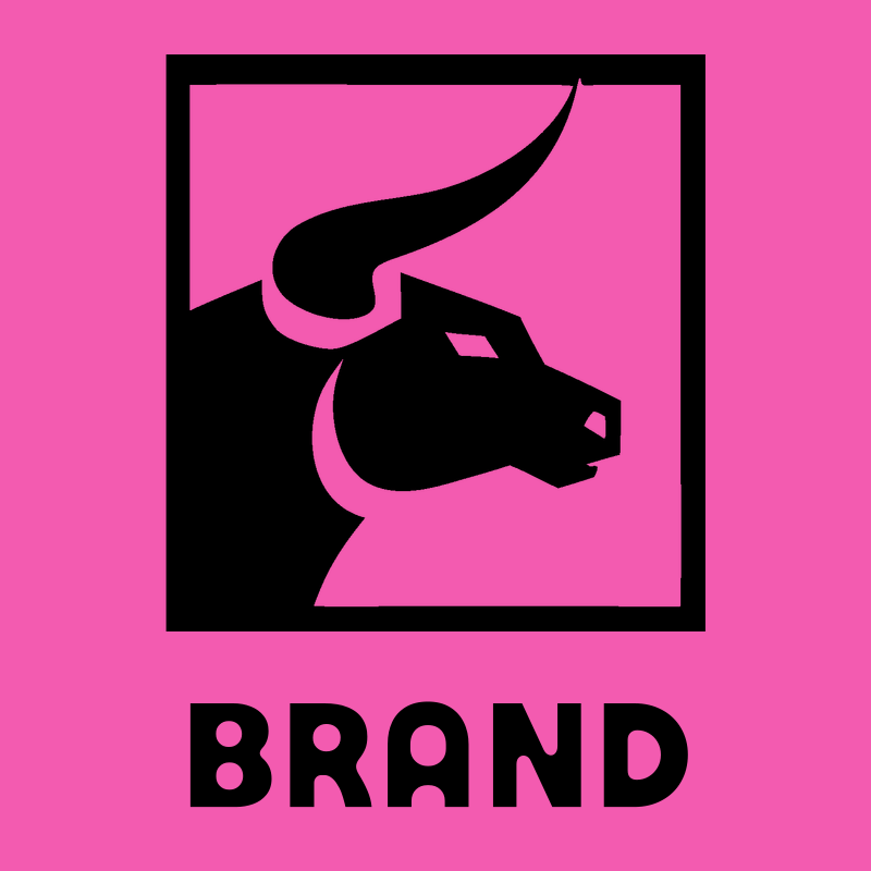Negative Space Bull Square Logo preview