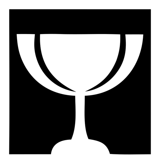 Negative Space Chalice Square Badge