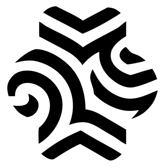 Negative Space Chevron Fingerprint Mark