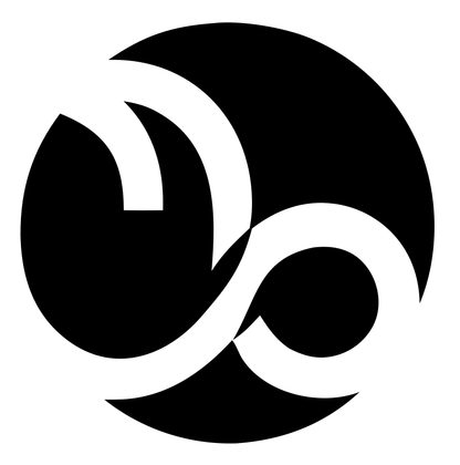 Negative Space Circle Capricorn Badge