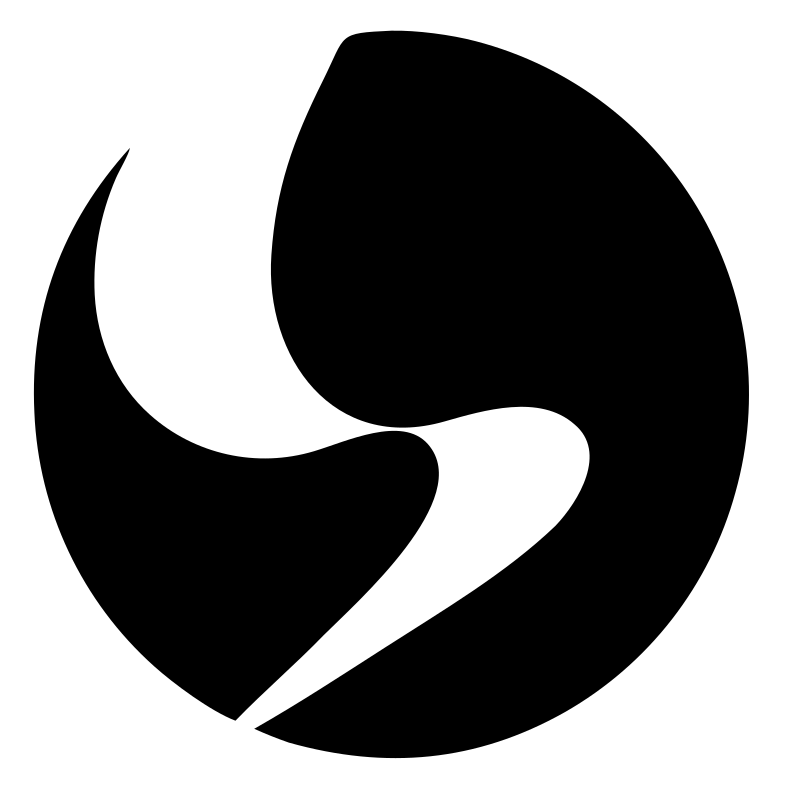 Negative Space Circle Pose Logo