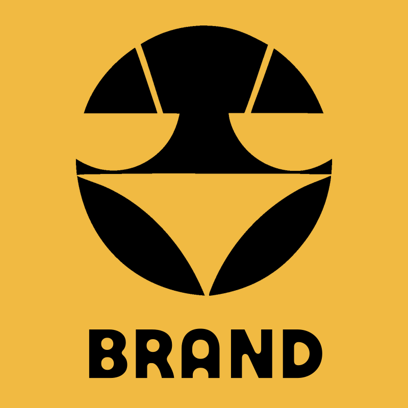 Negative Space Circle Split Badge preview