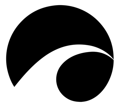 Negative Space Circle Wave Mark