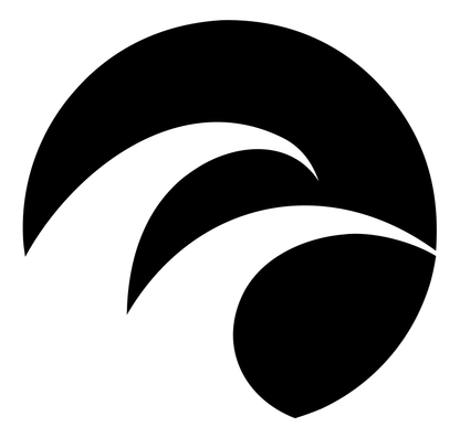 Negative Space Circle Wave Mark