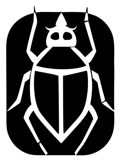 Negative Space Cockroach Badge