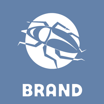 Negative Space Cockroach Circle Logo preview