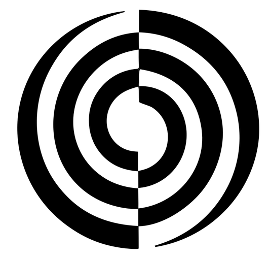 Negative Space Concentric Spiral Mark