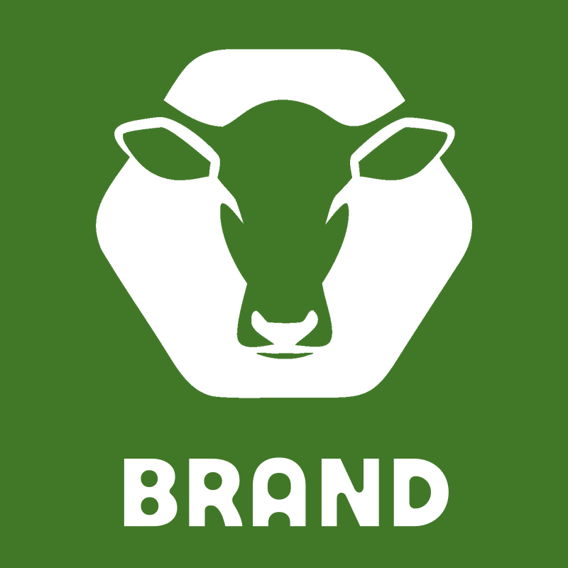 Negative Space Cow Head Badge preview
