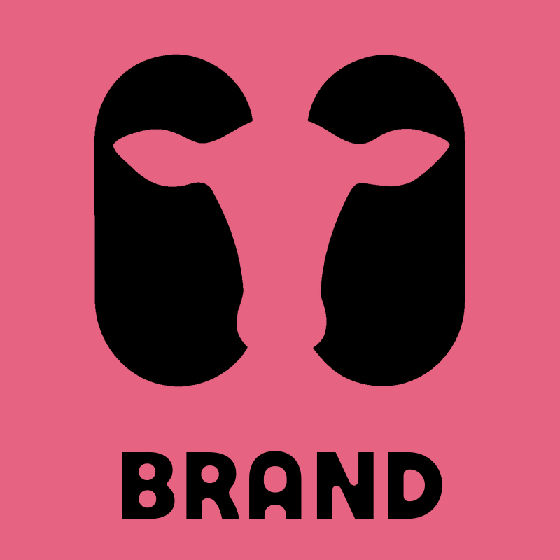 Negative Space Cow Hooves Icon preview