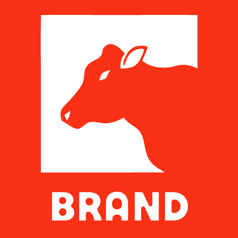 Negative Space Cow Profile Badge preview