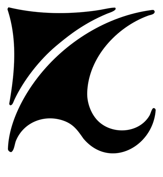 Negative Space Crescent Wave Mark