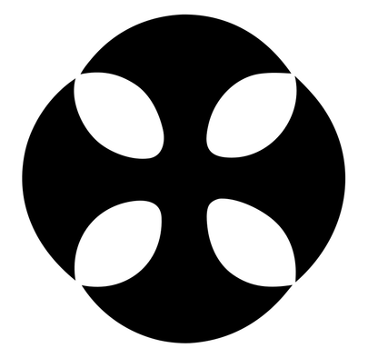 Negative Space Cross Circle Badge