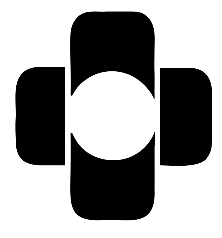Negative Space Cross Circle Logo