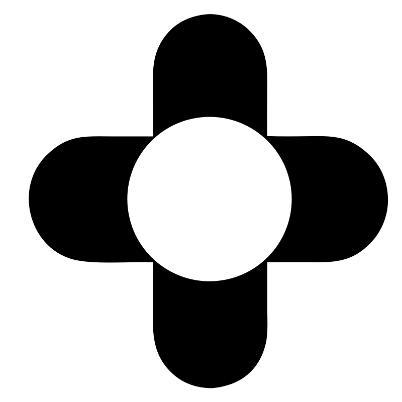 Negative Space Cross Circle Mark