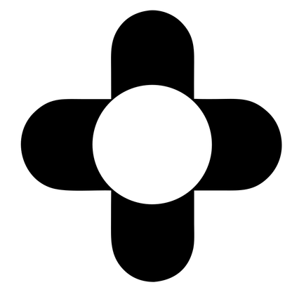 Negative Space Cross Circle Mark