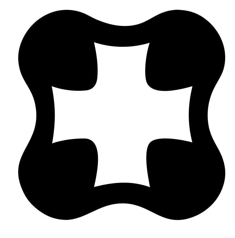 Negative Space Cross Clover Mark