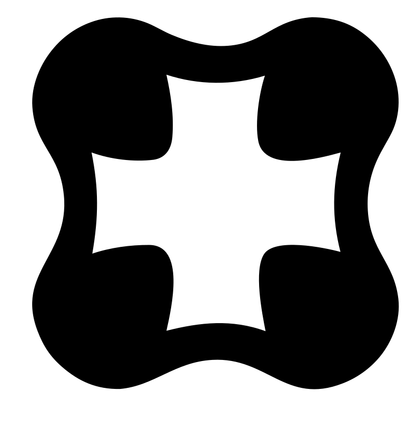 Negative Space Cross Clover Mark