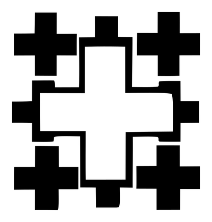 Negative Space Cross Mosaic Mark