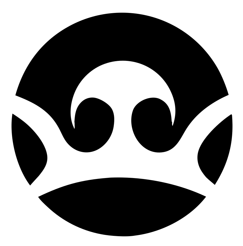 Negative Space Crown Circle Badge