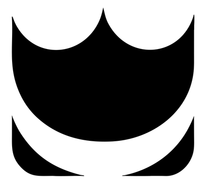 Negative Space Crown Silhouette Mark