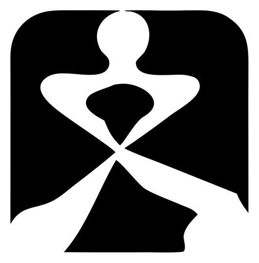 Negative Space Dancer Figure Badge