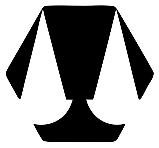 Negative Space Dog Face Emblem