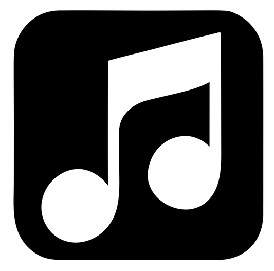 Negative Space Double Note Icon