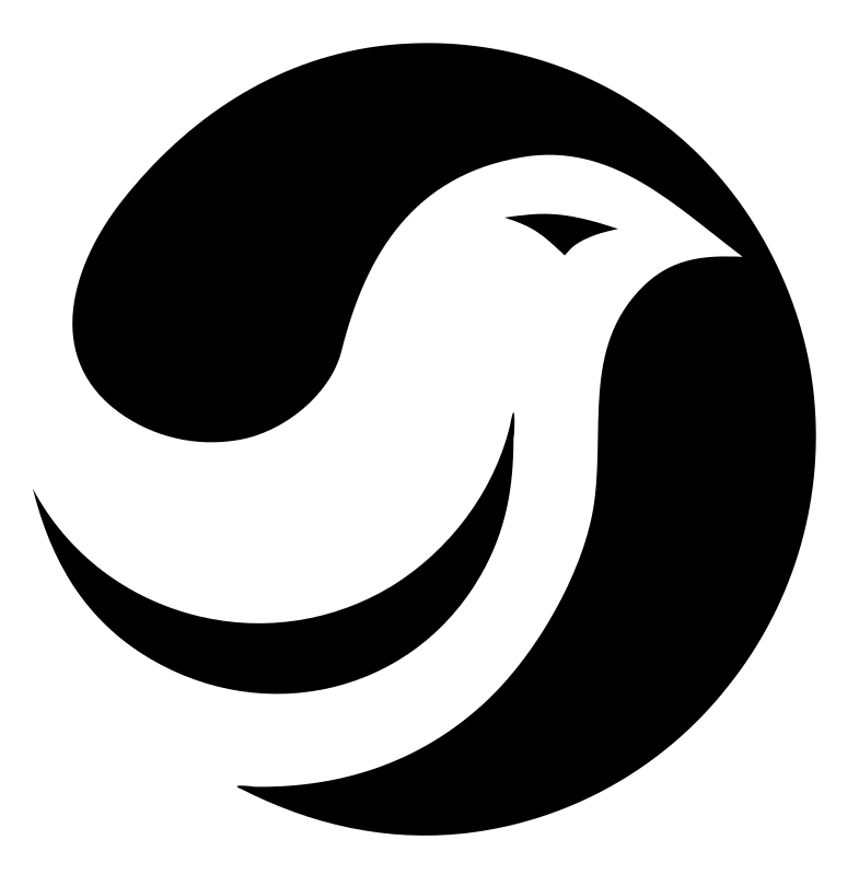 Negative Space Dove Circle Badge